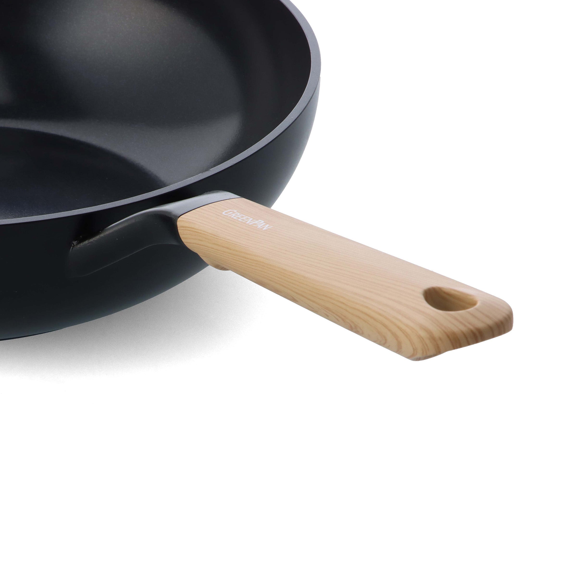 Eco-Smartshape Wok Light Wood 28cm zwart handvat