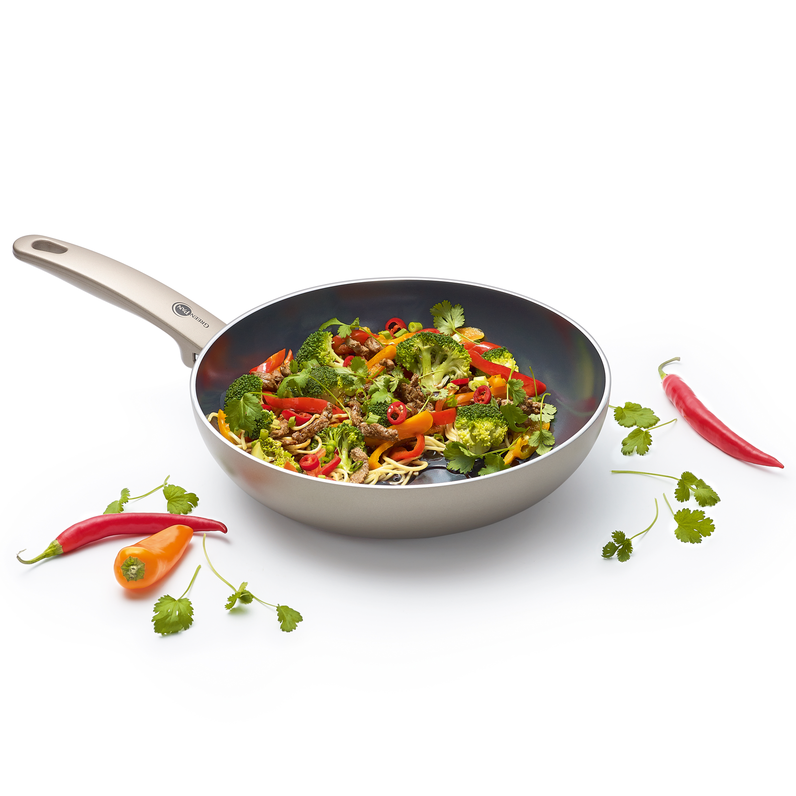 Cambridge Bronze Wok 28cm brons eenpansgerecht