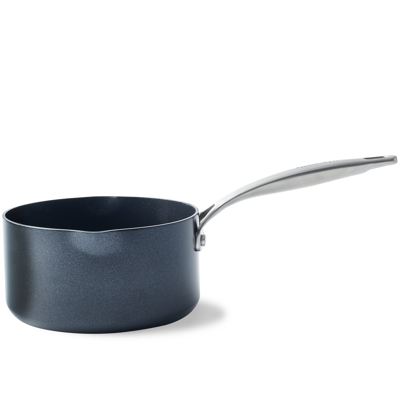 Copenhagen Steelpan met 2 tuiten 16cm zwart zijaanzicht