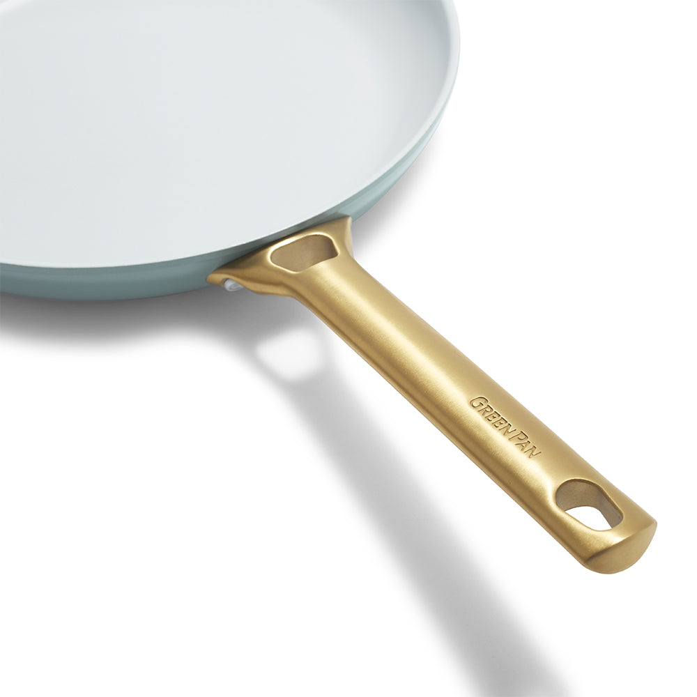 Padova 10-delige Pannenset blauw gouden handvat