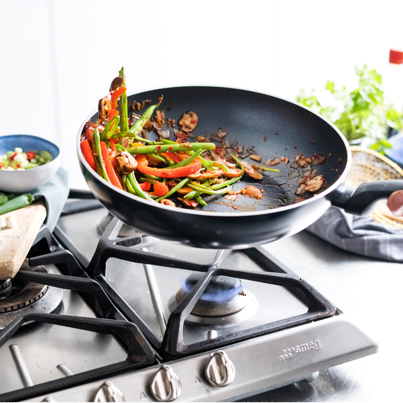 GreenPan Andorra Wok 28cm zwart groenten wokken