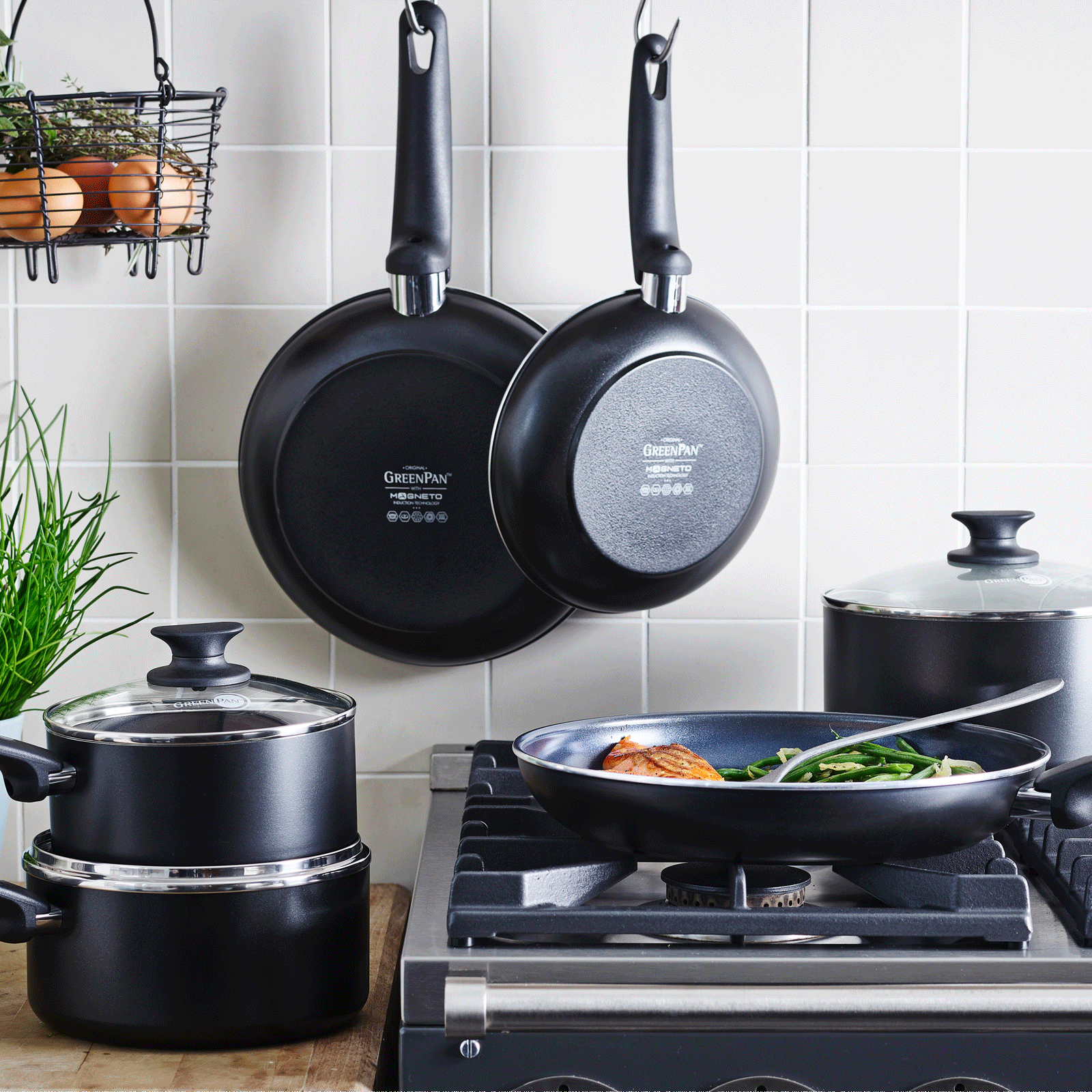  Cambridge Black Kookpot met deksel 24cm zwart collectie