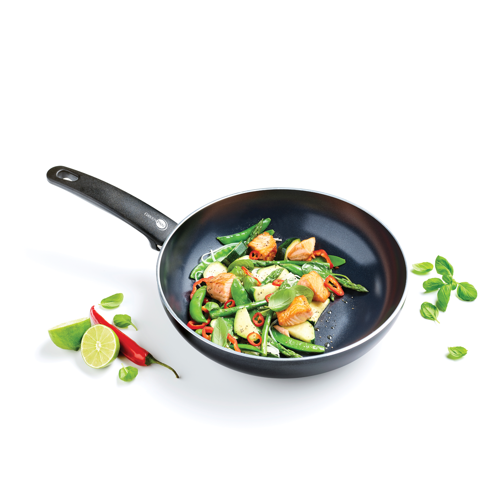 Cambridge Black Wok 28cm zwart gerecht 