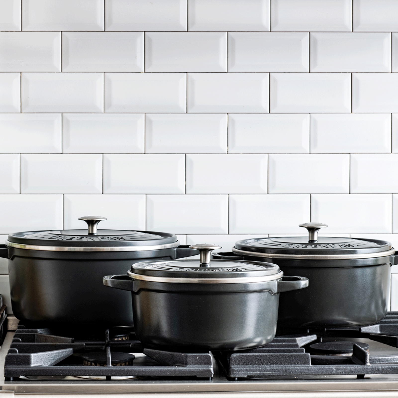 Featherweights vierkante Grillpan grijs collectie