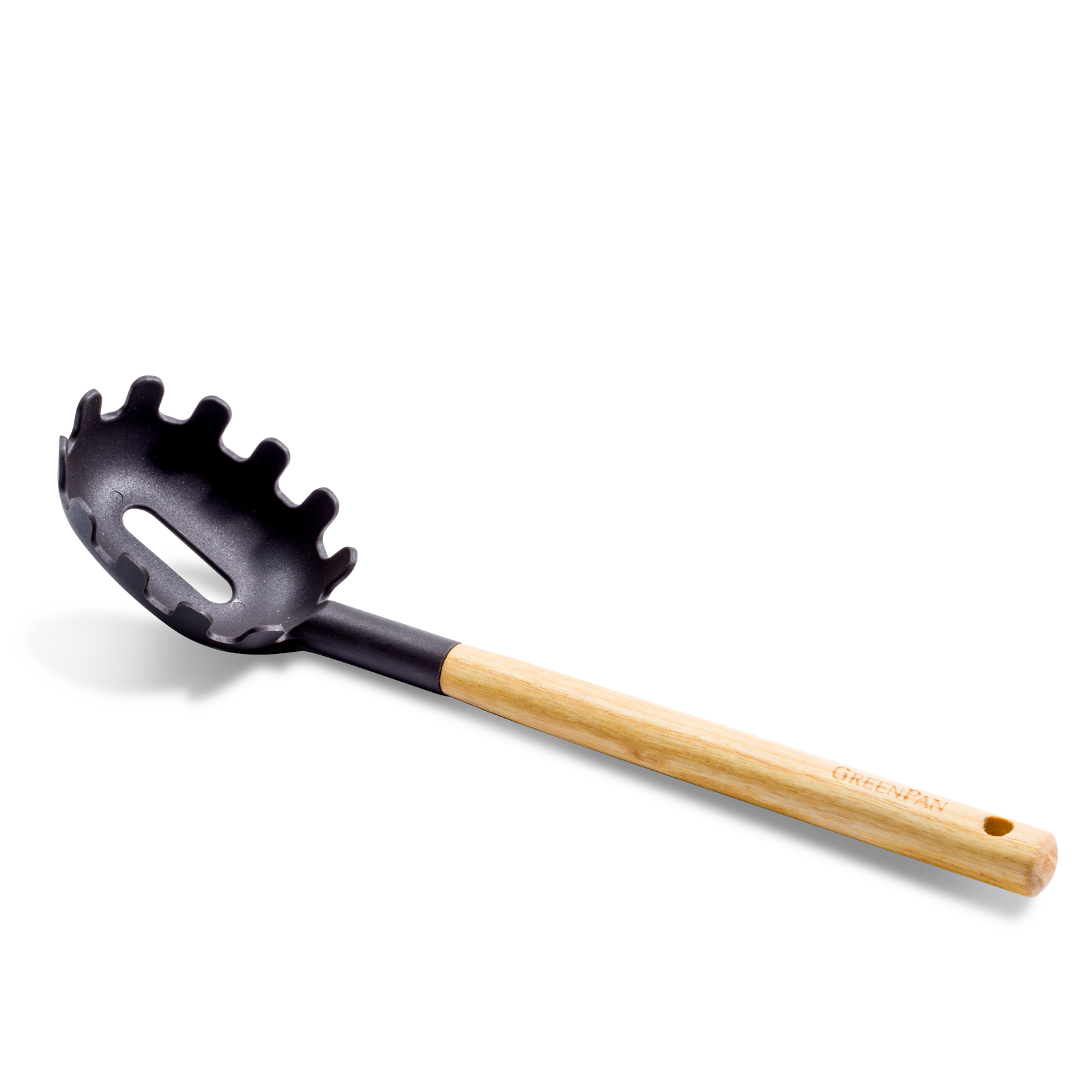 Mayflower pastalepel zwart met houten handgreep 