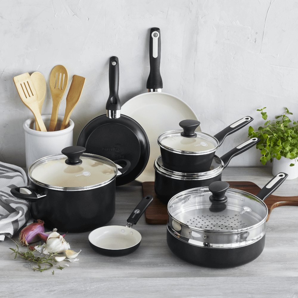 Rio Zwart Stoofpan met deksel 30cm collectie