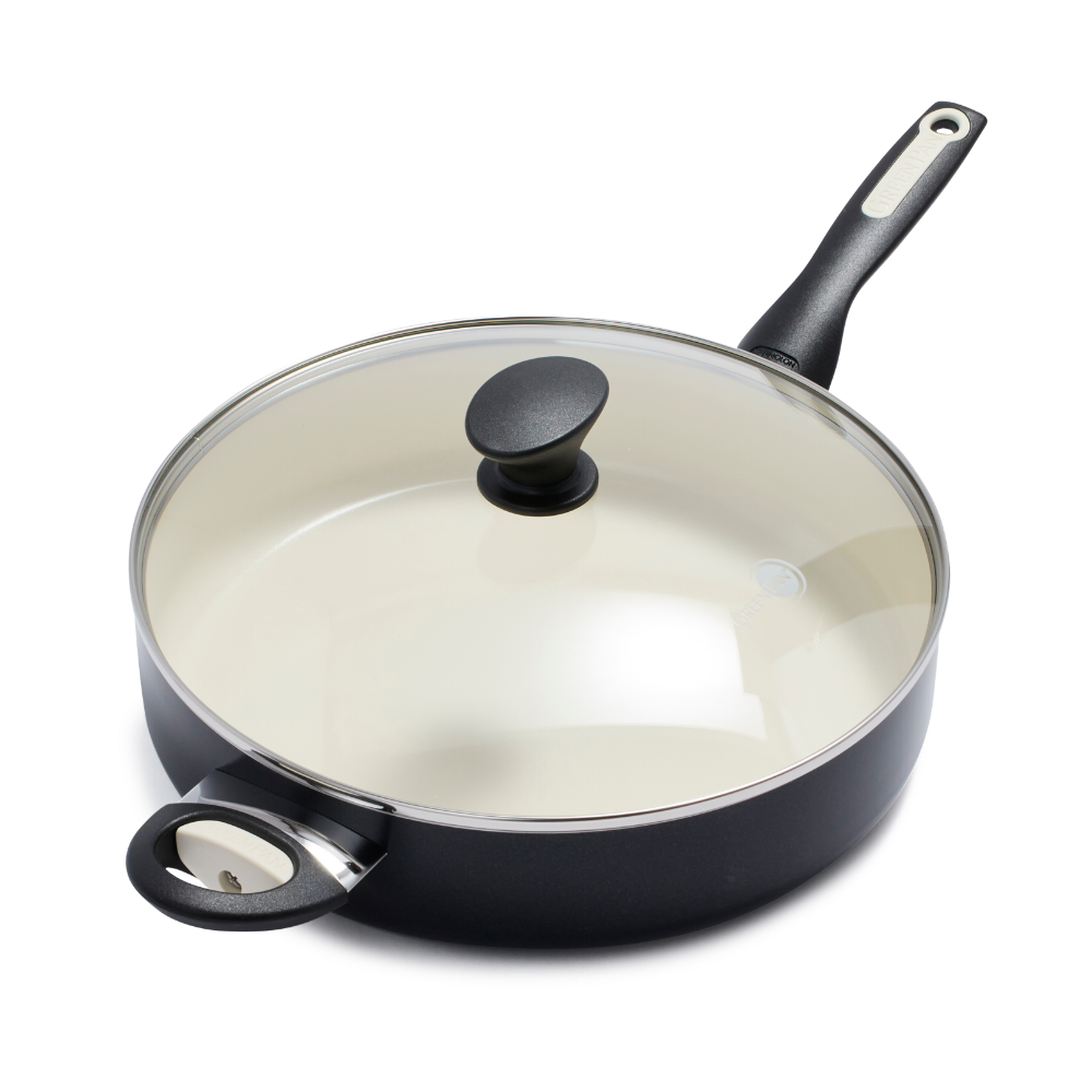 Rio Zwart Stoofpan met deksel 30cm