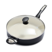 Rio Zwart Stoofpan met deksel 30cm