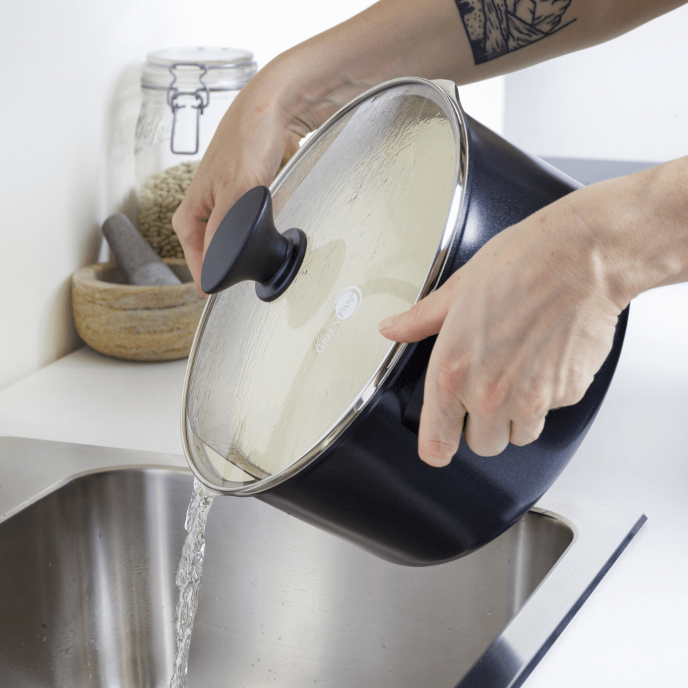 Rio Zwart 8-delige Set water afgieten kookpot
