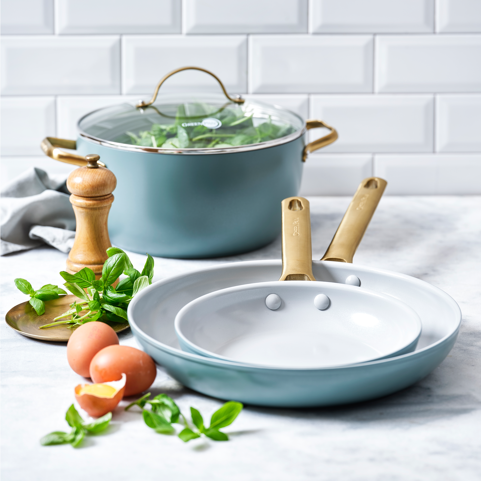 Padova 2-delige Braadpannenset 20+28cm blauw 
