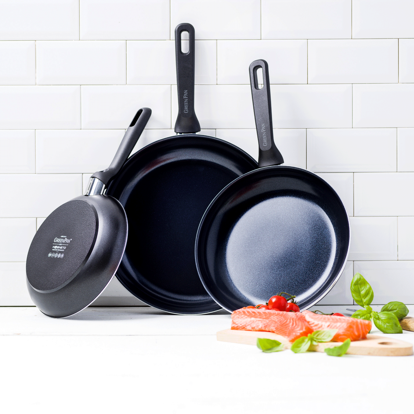 Memphis 3-delige Braadpannenset 20+24+28cm zwart