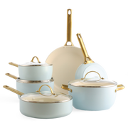 Padova Light Blue 10-delige pannenset lichtblauw