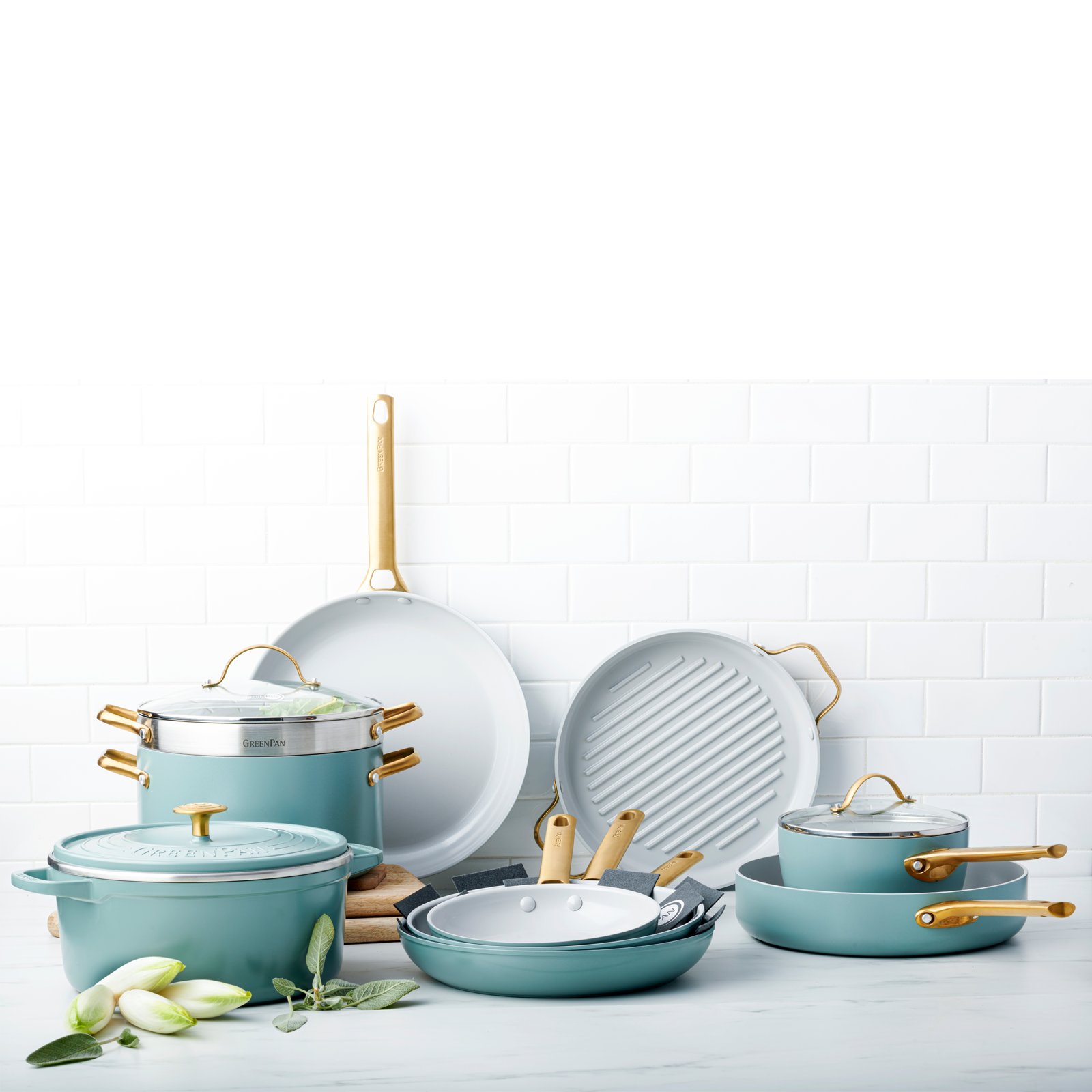 Padova ronde Grillpan 28cm blauw collectie