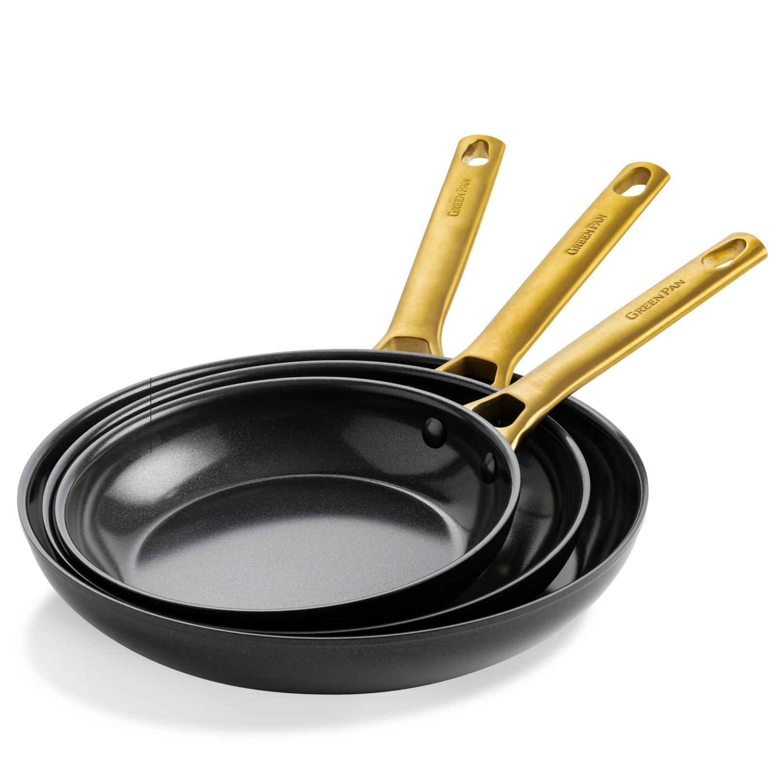 GreenPan Padova Reserve 3-delige Braadpannenset 20+24+28cm zwart