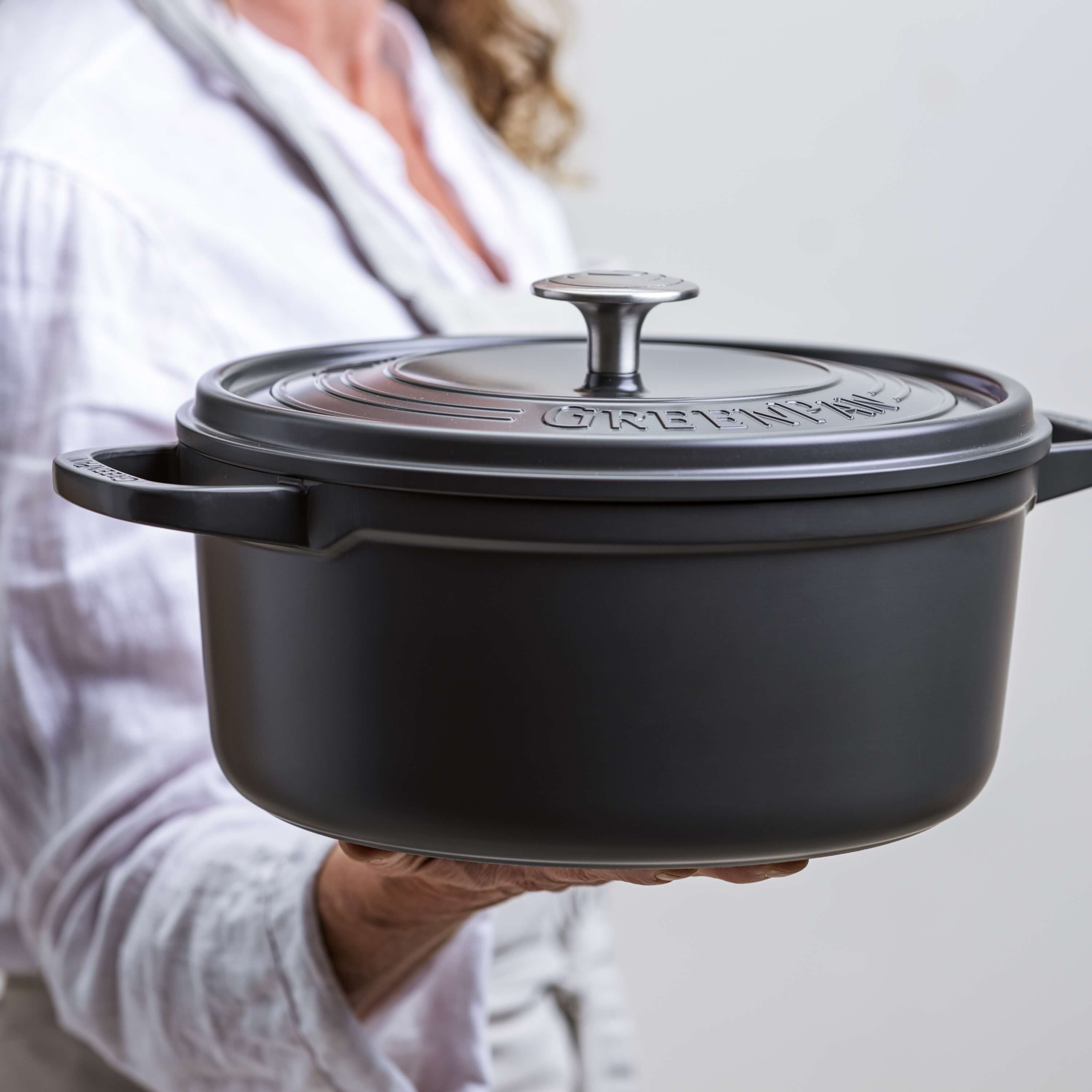 Featherweights Stoofpot 28 cm zwart zijaanzicht