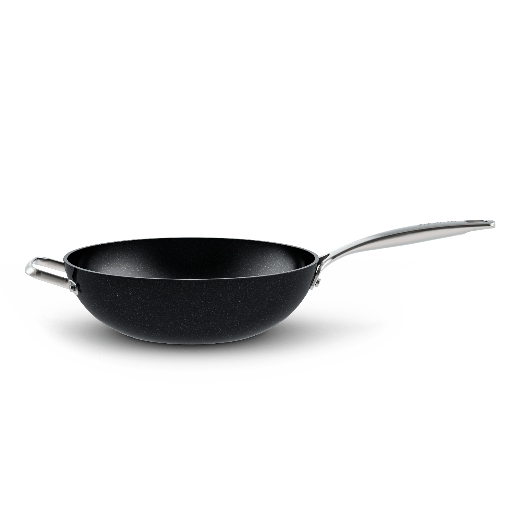 Copenhagen Wok 30cm zwart zijaanzicht