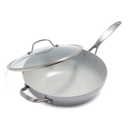 Venice Pro Evershine Wok 30cm met deksel zilver