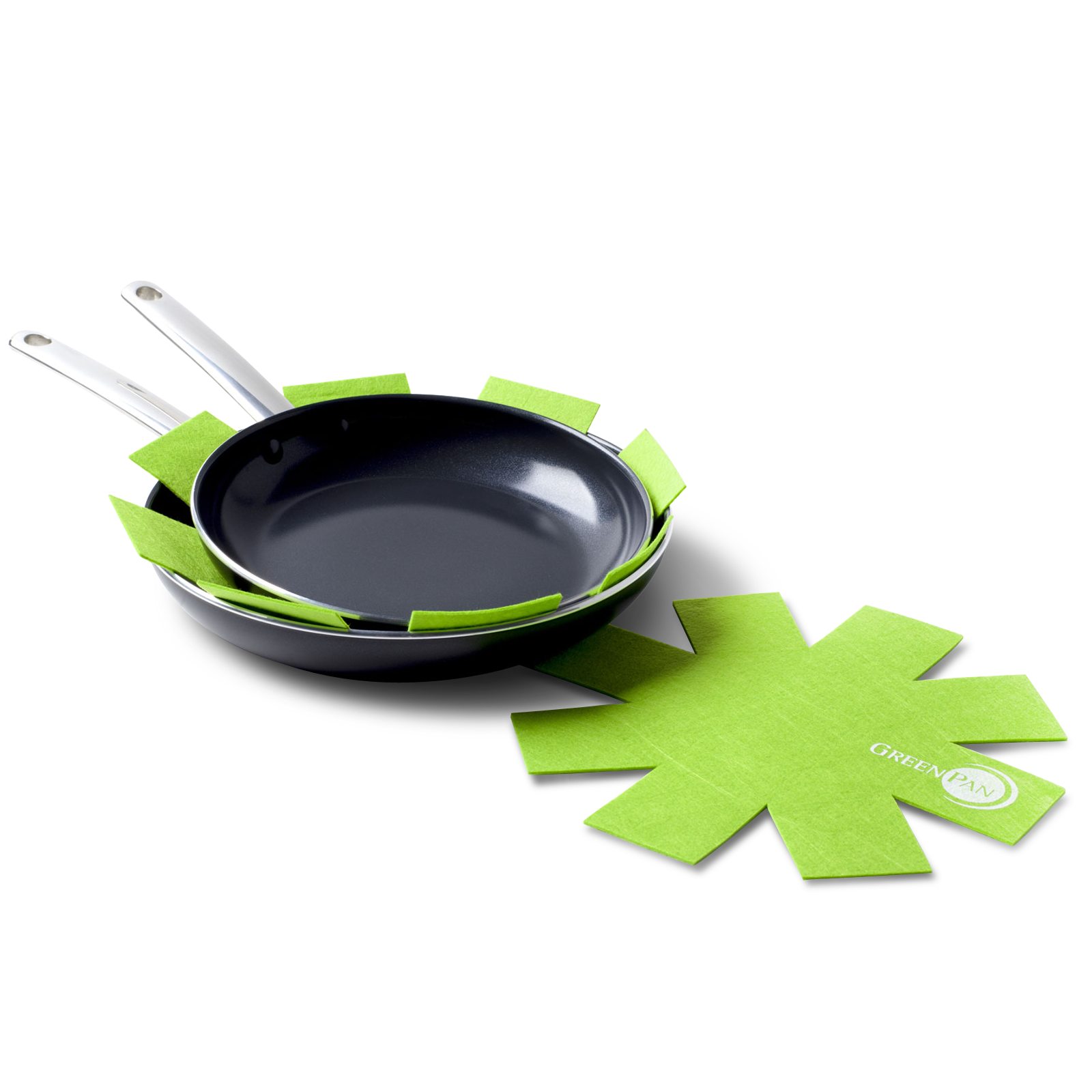 Panbeschermer 2 stuks small & medium groen